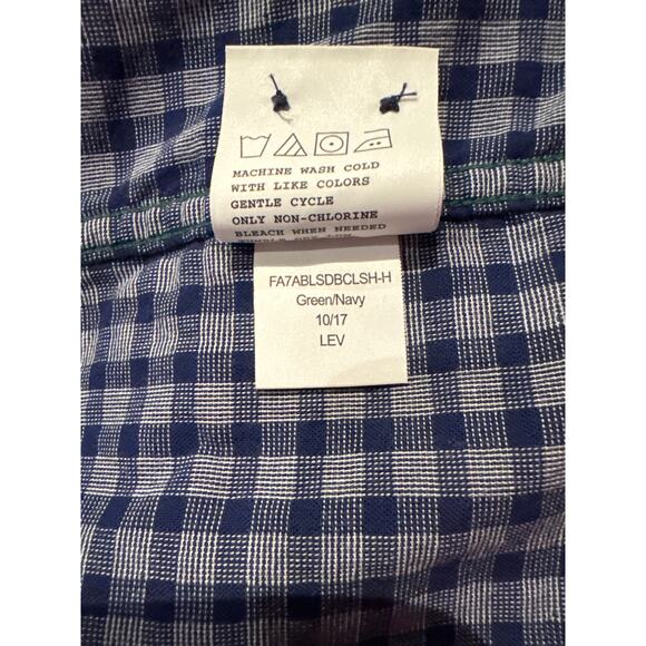 Alesbury Denail Doublecloth Mens XL Workshirt Green Blue Plaid Stitch Fix Pocket - Picture 8 of 8